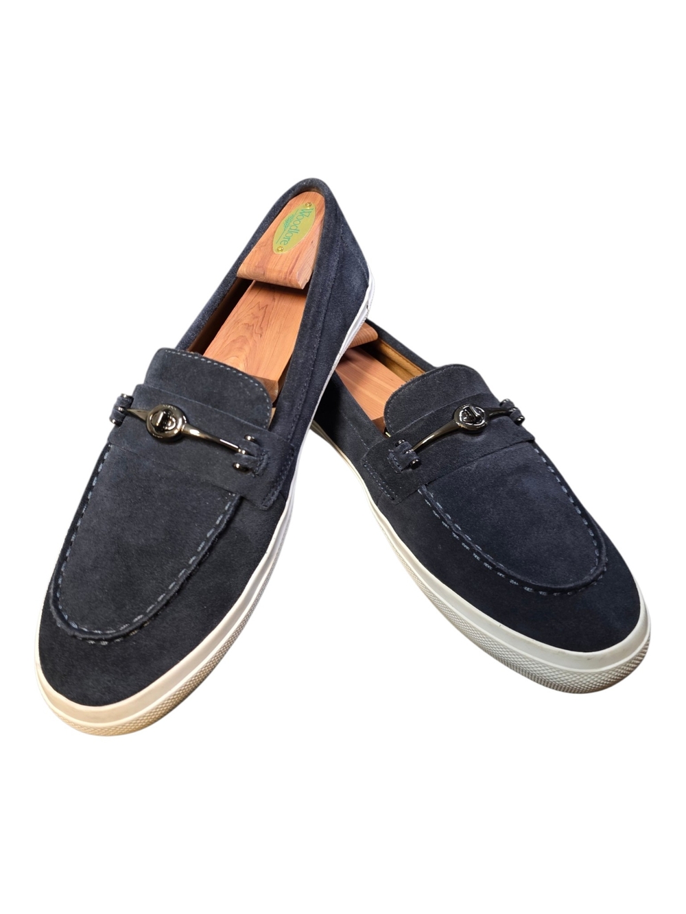 Coach Corey Navy Blue Suede Loafers Horsebit Slip On Flat Sneaker Driver EUC 11B